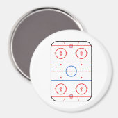 Ice Rink Diagramm Hockey Game Companion Magnet (Vorderseite/Rückseite)