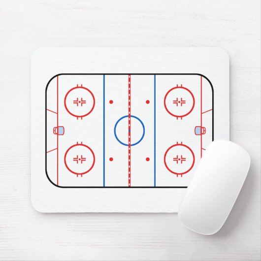 Ice Rink Diagramm Hockey Game Companion Mousepad (Mit Mouse)