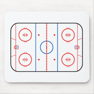 Ice Rink Diagramm Hockey Game Companion Mousepad