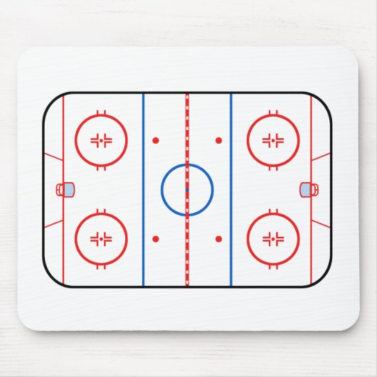 Ice Rink Diagramm Hockey Game Companion Mousepad (Vorne)