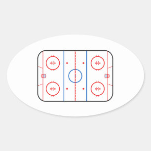 Ice Rink Diagramm Hockey Game Companion Ovaler Aufkleber