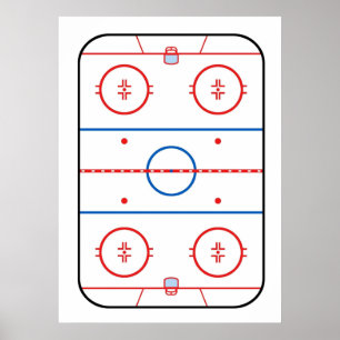 Ice Rink Diagramm Hockey Game Companion Poster