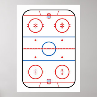 Ice Rink Diagramm Hockey Game Companion Poster