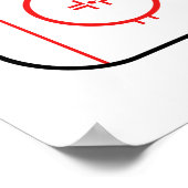 Ice Rink Diagramm Hockey Game Companion Poster (Ecke)