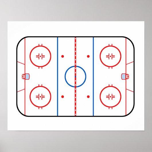 Ice Rink Diagramm Hockey Game Companion Poster (Vorne)