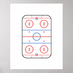 Ice Rink Diagramm Hockey Game Companion Poster