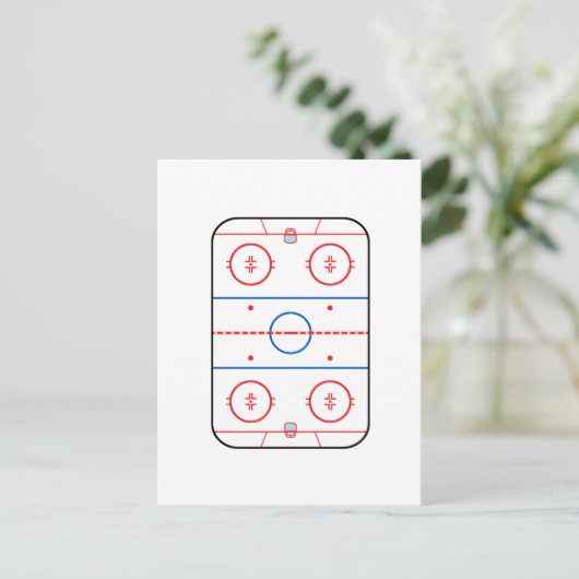 Ice Rink Diagramm Hockey Game Companion Postkarte (Stehend Vorderseite)