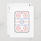 Ice Rink Diagramm Hockey Game Companion Postkarte (Vorne/Hinten)