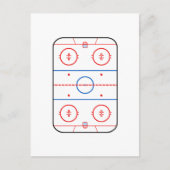 Ice Rink Diagramm Hockey Game Companion Postkarte (Vorderseite)