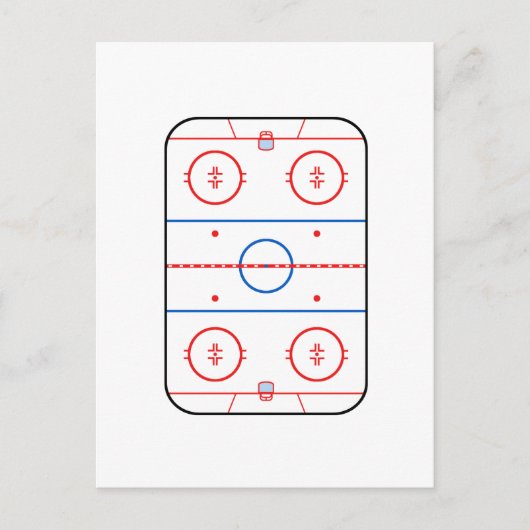 Ice Rink Diagramm Hockey Game Companion Postkarte (Vorderseite)