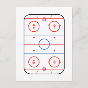 Ice Rink Diagramm Hockey Game Companion Postkarte