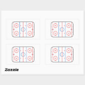Ice Rink Diagramm Hockey Game Companion Rechteckiger Aufkleber (Blatt)