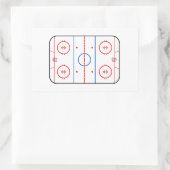 Ice Rink Diagramm Hockey Game Companion Rechteckiger Aufkleber (Tasche)