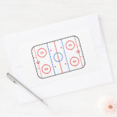 Ice Rink Diagramm Hockey Game Companion Rechteckiger Aufkleber (Umschlag)
