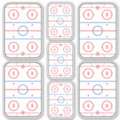 Ice Rink Diagramm Hockey Game Graphic Aufkleber (Vorderseite)