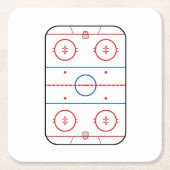 Ice Rink Diagramm Hockey Game Graphic Rechteckiger Pappuntersetzer (Vorderseite)