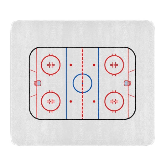 Ice Rink Diagramm Hockey Game Graphic Schneidebrett (Vorderseite)