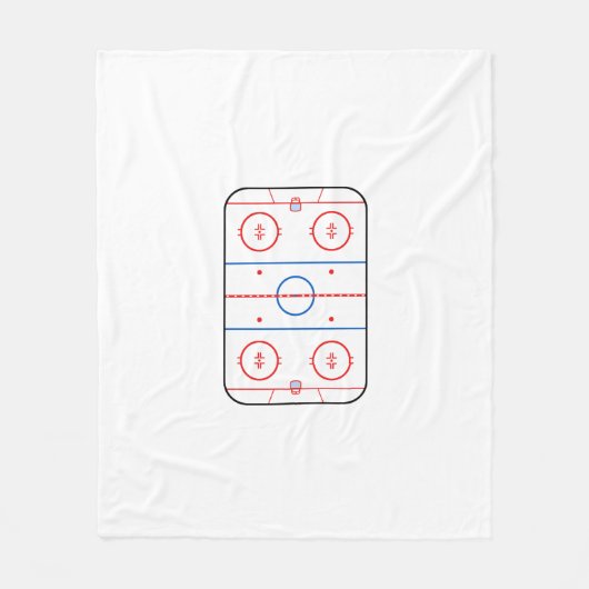 Ice Rink Diagramm Hockey Game Style Fleecedecke (Vorderseite)