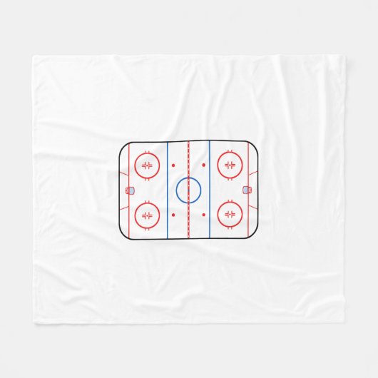 Ice Rink Diagramm Hockey Game Style Fleecedecke (Vorderseite (Horizontal))