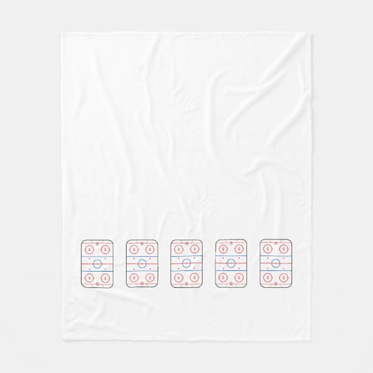 Ice Rink Diagramm Hockey Game Style Fleecedecke (Vorderseite)