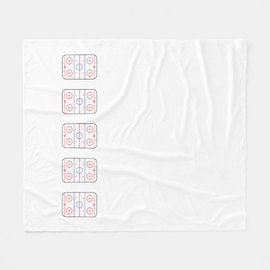 Ice Rink Diagramm Hockey Game Style Fleecedecke (Vorderseite (Horizontal))