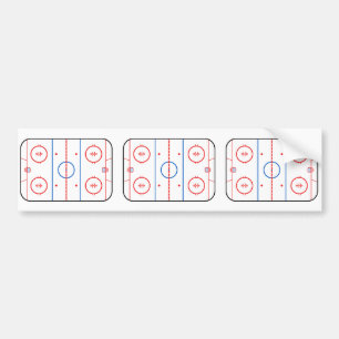 Ice Rink Diagramm Hockey Spiel Design Autoaufkleber