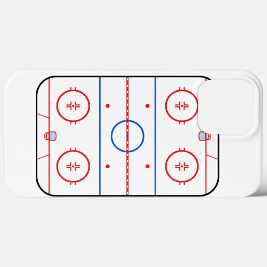 Ice Rink Diagramm Hockey Spiel Design Case-Mate iPhone Hülle (Rückseite (Horizontal))