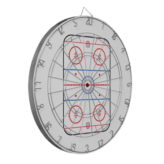 Ice Rink Diagramm Hockey Spiel Design Dartscheibe (Vorderseite Links)