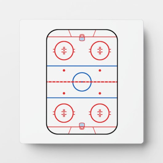 Ice Rink Diagramm Hockey Spiel Design Fotoplatte (Vorderseite)