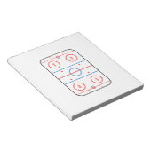 Ice Rink Diagramm Hockey Spiel Design Notizblock (angewinkelt)