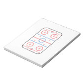 Ice Rink Diagramm Hockey Spiel Design Notizblock (Rotiert)