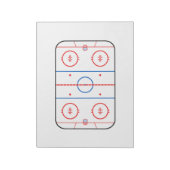 Ice Rink Diagramm Hockey Spiel Design Notizblock (Rotiert)