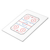 Ice Rink Diagramm Hockey Spiel Design Notizblock (angewinkelt)
