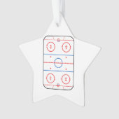 Ice Rink Diagramm Hockey Spiel Design Ornament (Vorderseite)