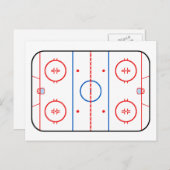 Ice Rink Diagramm Hockey Spiel Design Postkarte (Vorne/Hinten)