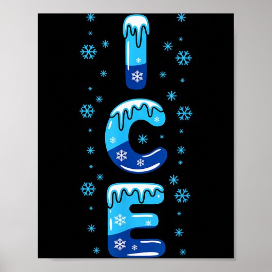 Ice Shirt Adult Kids Men Women Fire And Ice Costum Poster (Vorne)