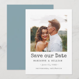 Ice Simple SQUARE Foto Hochzeit speichern Sie das  Save The Date