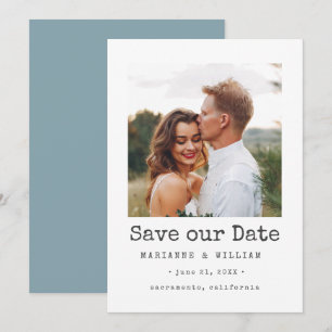 Ice Simple SQUARE Foto Hochzeit speichern Sie das Save The Date