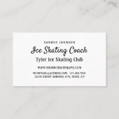 Ice-Skate-Design, Ice-Skater, Ice-Skaten-Coach Visitenkarte (Rückseite)