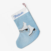 Ice Skate Design Weihnachts-Strumpf Kleiner Weihnachtsstrumpf (Rückseite (Hängend))