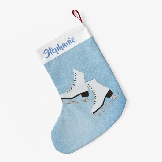 Ice Skate Design Weihnachts-Strumpf Kleiner Weihnachtsstrumpf (Rückseite (Hängend))