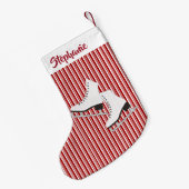 Ice Skate Design Weihnachts-Strumpf Kleiner Weihnachtsstrumpf (Rückseite (Hängend))