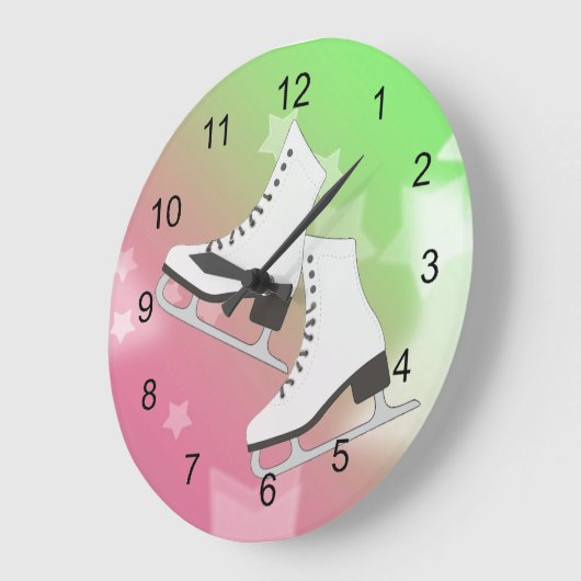 Ice-Skate entwerfen Wandklemme Große Wanduhr (Winkel)