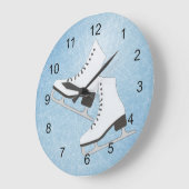 Ice-Skate entwerfen Wandklemme Große Wanduhr (Winkel)