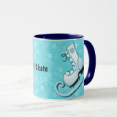 Ice Skate I Skate Personalized Mug Cup in Blue Tasse (VorderseiteRechts)