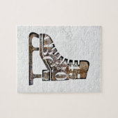 Ice Skate Jigsaw Puzzle - Mixed Media Art (Horizontal)