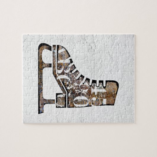 Ice Skate Jigsaw Puzzle - Mixed Media Art (Horizontal)