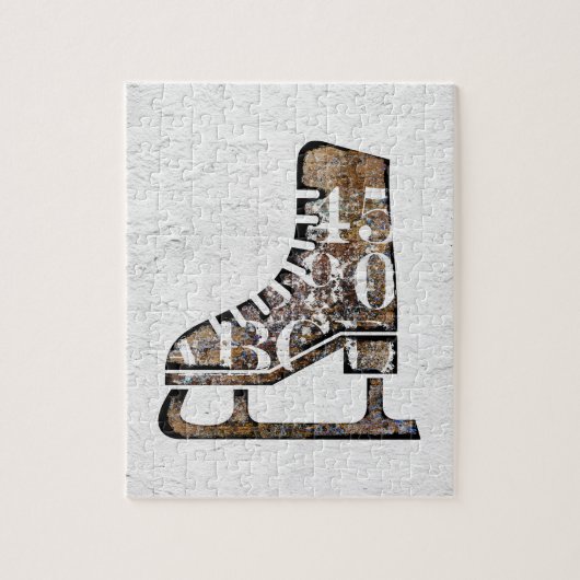 Ice Skate Jigsaw Puzzle - Mixed Media Art (Vertikal)