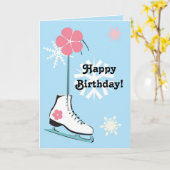 Ice Skate Karte (Gelbe Blume)