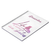 Ice Skate Notebook Leben besser Skate rosa Explosi Notizblock (Linke Seite)